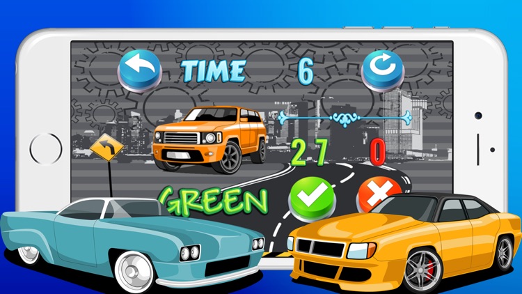 Motor Cars & Truck Color Puzzle Match Skills Quiz