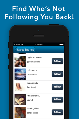 Tweet Sponge - UnFollow Stats - náhled