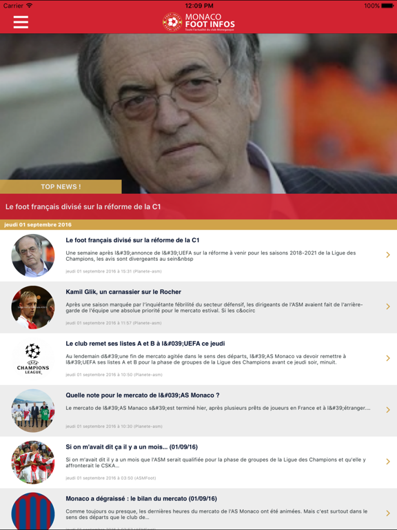 Screenshot #4 pour Monaco Foot Infos : toute l'actualité du club Monégasque - AS Monaco édition