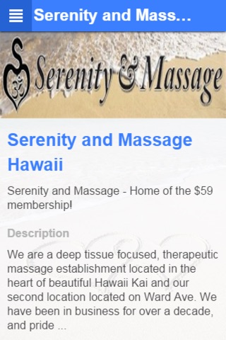 Serenity and Massage Hawaii screenshot 2