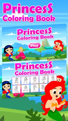 Game screenshot Princess Coloring Kids Game mod apk