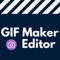 GIF Maker to create a gif by building each frame content such as the background image, the background color and the text with its font and its color