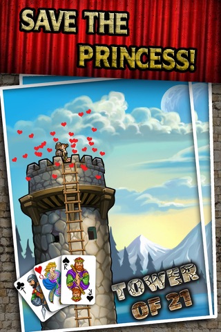 Tower of 21 Card Game FREE screenshot 2