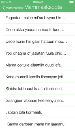 Game screenshot Oromo Proverbs - Mammaaksa Afaan Oromoo hack