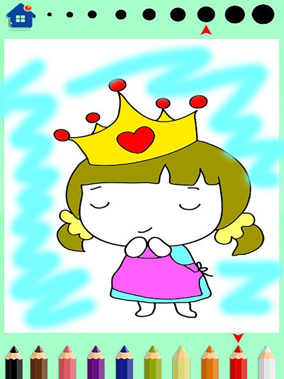A Little princess girls-Coloring book iPad screenshot