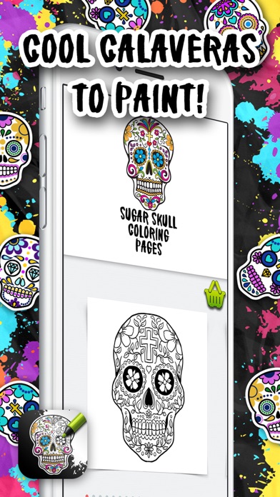 How to cancel & delete Sugar Skull Coloring Pages from iphone & ipad 3