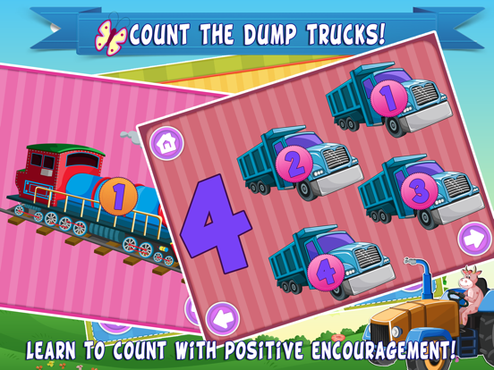 Screenshot #6 pour Trucks World Count and Touch- Toddler Counting 123 for Kids