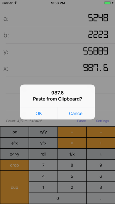 Screenshot #2 pour Free RPN Calculator DeepStackLite