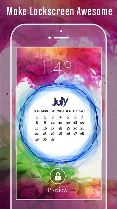 Lock screen Calendar Themesのおすすめ画像3