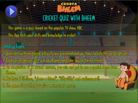 Screenshot #4 pour Cricket Quiz with Bheem