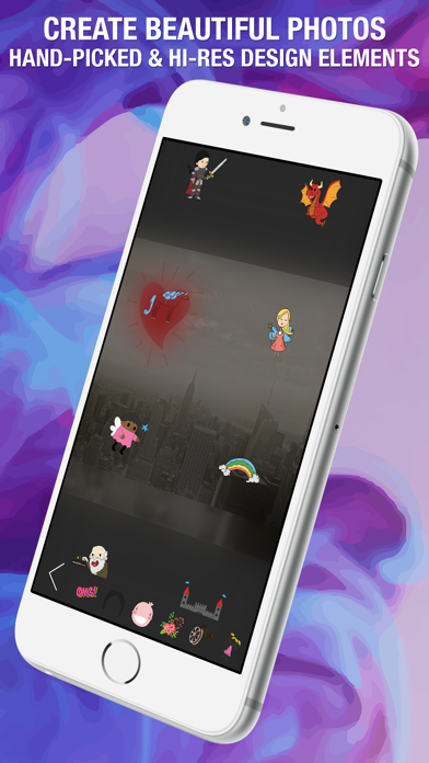 Cute Pic Lab Photo Editor Add cool stickers & text iPhone screenshot