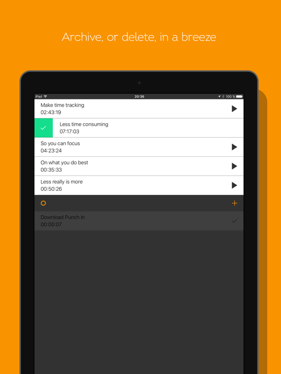 Punch In - Time Tracker iPad screenshot 5 - Productivity app