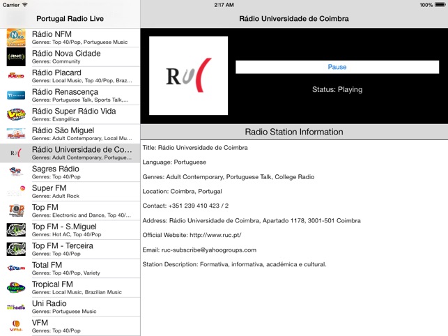 Portugal Radio Live Player (Portuguese / português / língua portuguesa)  dans l'App Store