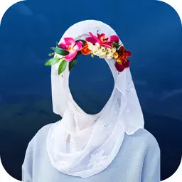 Hijab Flower Crown Photo Montage app icon