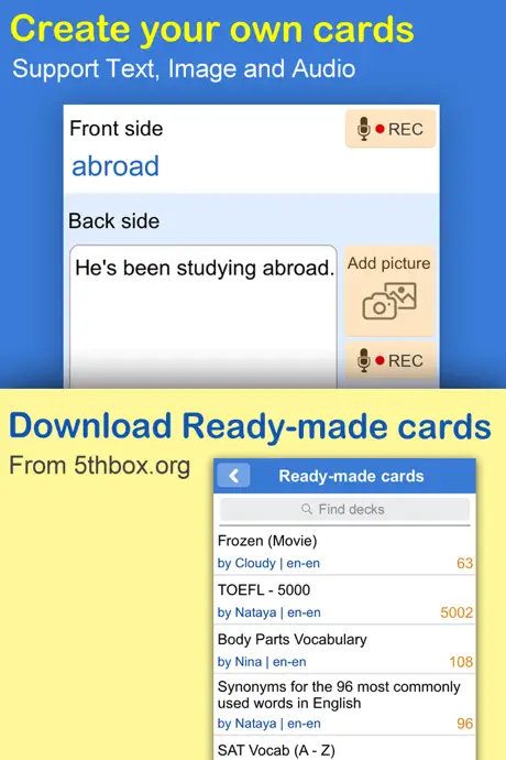 5th Box - Flashcards