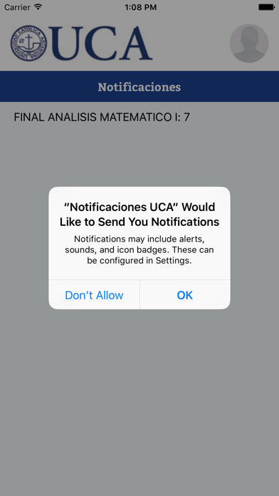 Screenshot #3 pour Notificaciones UCA