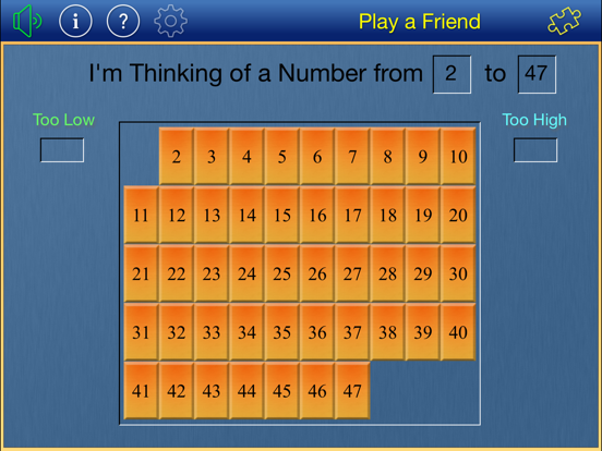 Screenshot #1 for Thinking of a Number