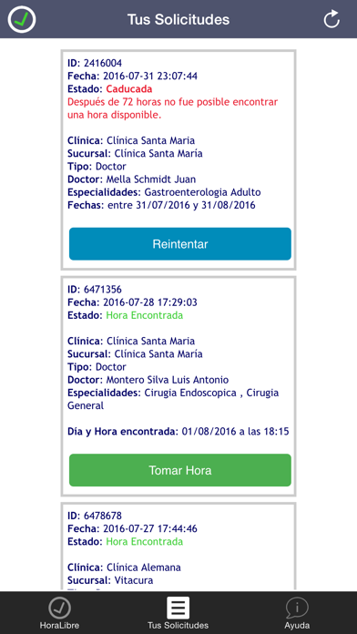HoraLibre iPhone screenshot