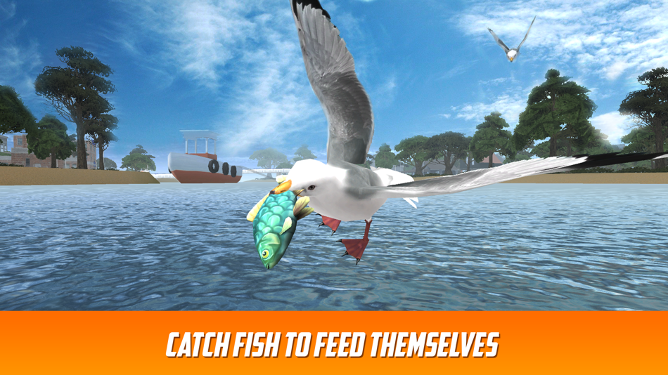 #2. Seagull Bird Survival Simulator 3D (iOS) 由: Tayga Games OOO