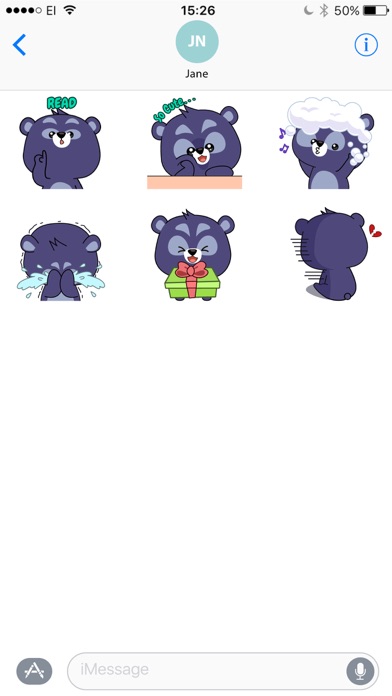 Black Bear Bao Bao Stickers screenshot 4