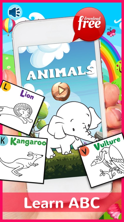 Animals ABC Coloring Book Free For Toddlers & Kids