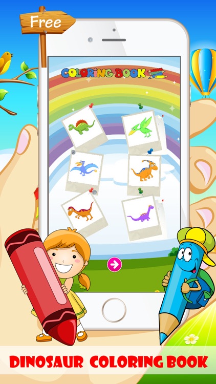 Dinosaur Coloring Book - Free For Toddler And Kids screenshot-4