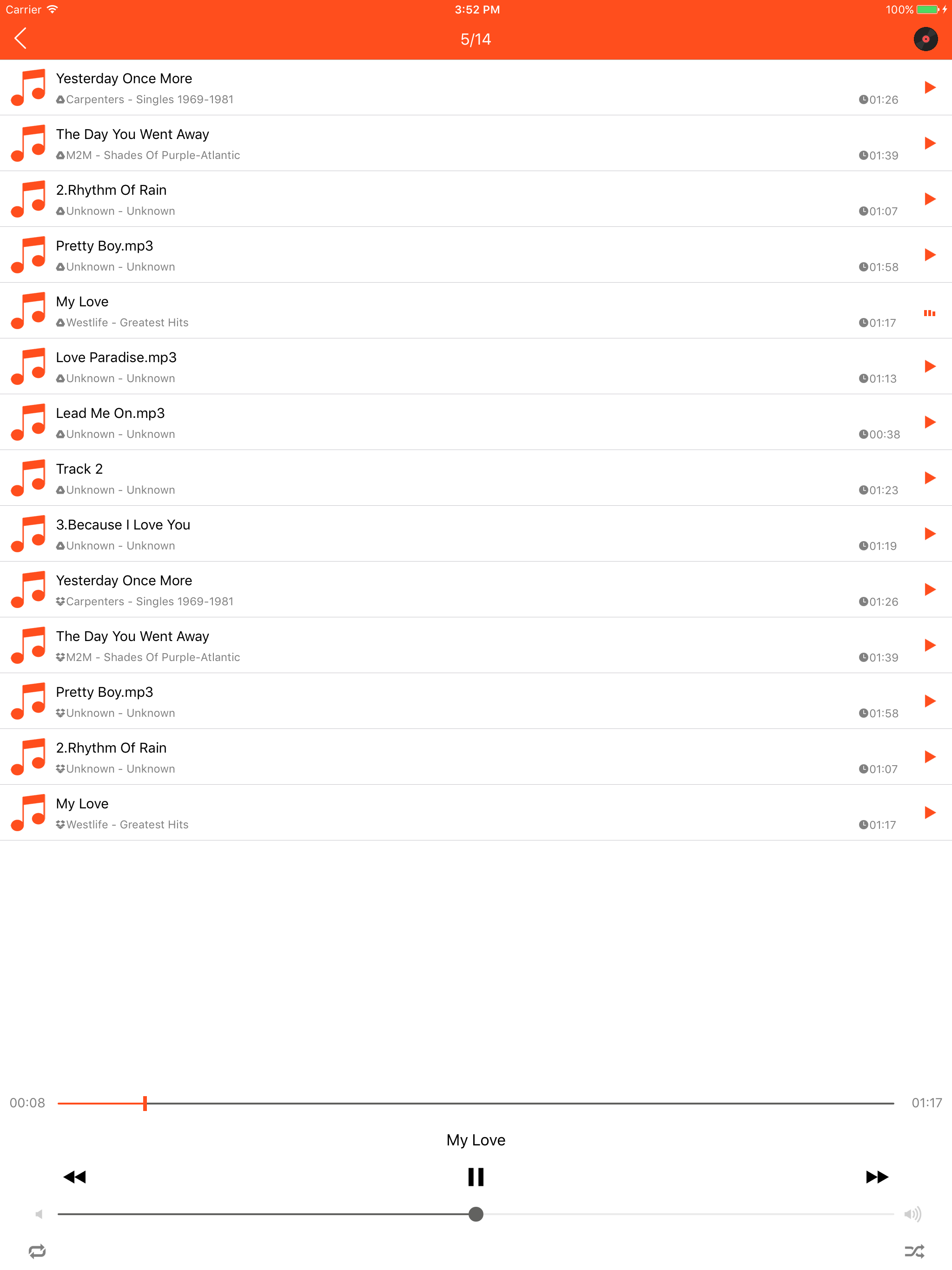Music Cloud - Songs Player for GoogleDrive,Dropbox screenshot 8