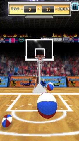 3次元のバスケットボール輪無料バスケットボールゲーム、バスケットボールのシュートゲームのおすすめ画像1