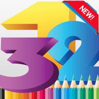 Coloring Book 123 Write Learn English Number Page