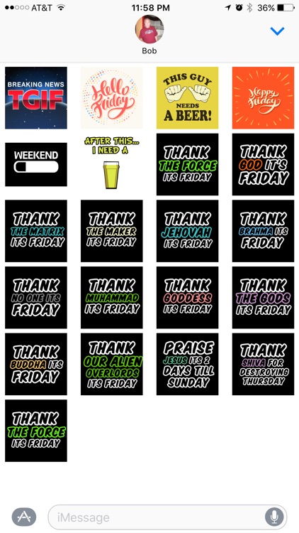 TGIF Stickers