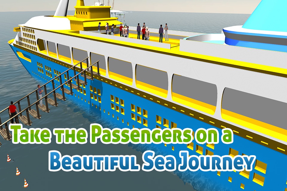 Cruise Ship Simulator 3D – Sail mega boat on sea to pick & drop passengers from Island screenshot 3