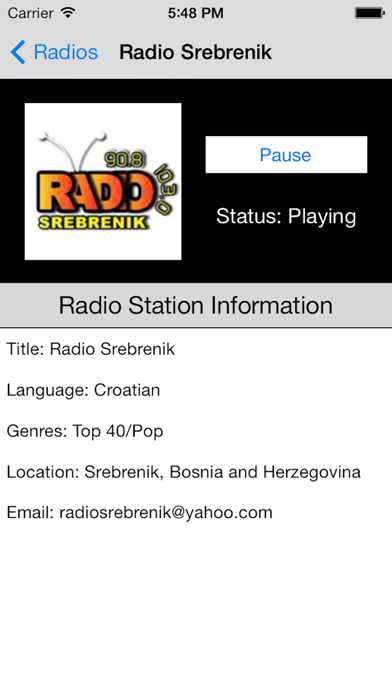 Bosnia and Herzegovina Radio Live (Босна и Херцеговина, Bosnian, bosanski, босански) iPhone screenshot 5 - Entertainment app