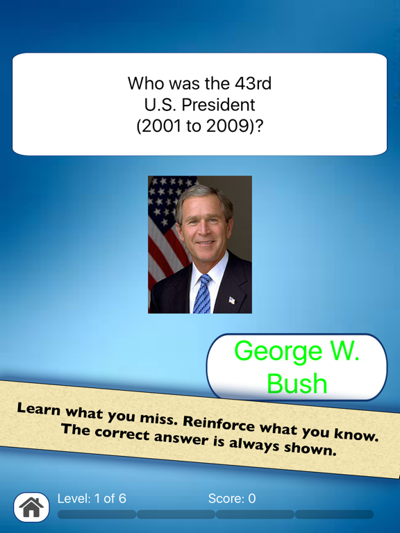 Screenshot #6 pour US Presidents Quiz — Learn about U.S. History