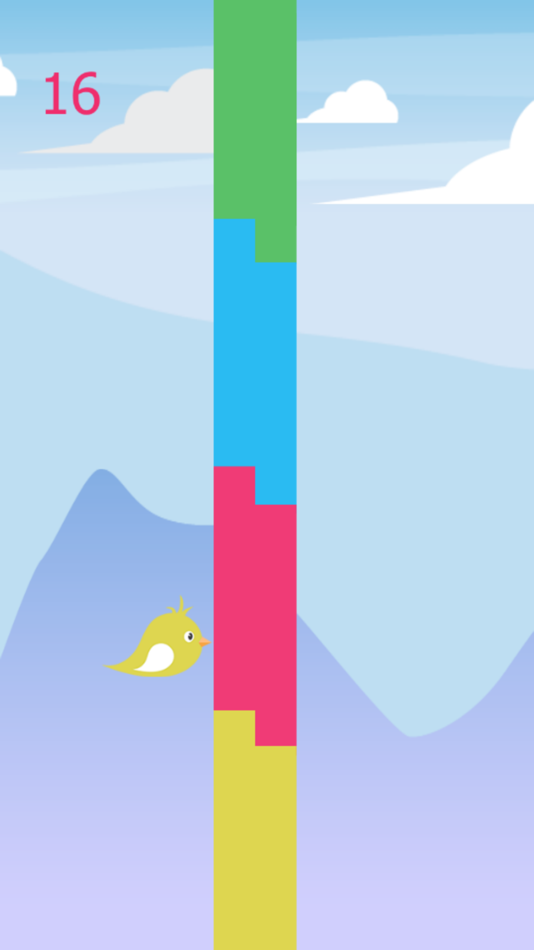 #3. Mr Flappy : Help Tiny Bird Hero Crush The Endless Color Battle (iOS) Podle: Pimjana Kwanpraekaew