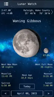 lunar watch moon calendar iphone screenshot 1