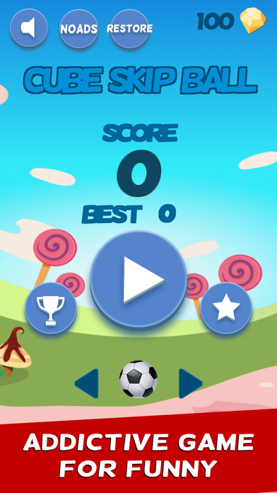 Cube Skip Ball Games - Reach up high in the sky play this endless blocks stacking free iPhone screenshot