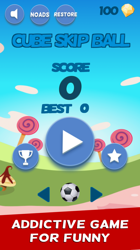 #5. Cube Skip Ball Games - Reach up high in the sky play this endless blocks stacking free (iOS) 由: pisan kemthong