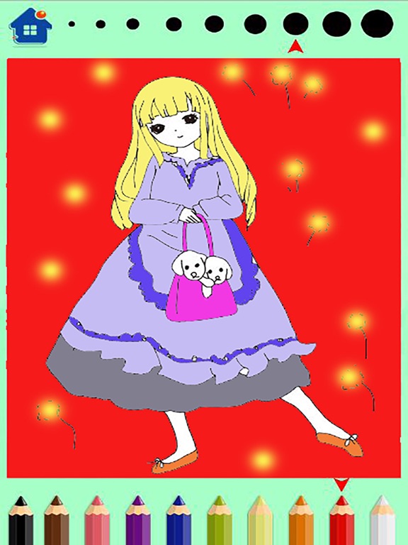 Screenshot #4 pour Lady filles Princess-Doll Coloring Book