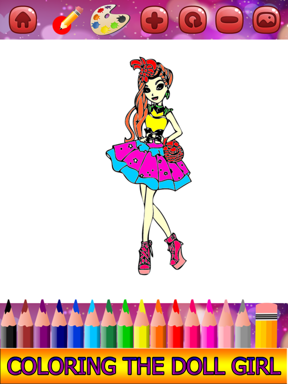 Screenshot #6 pour Dolls Girl Coloring book