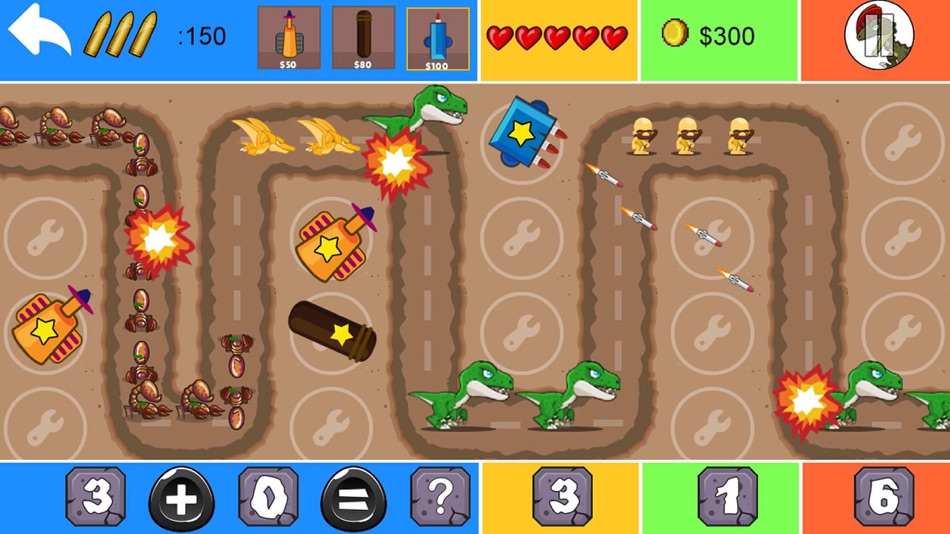 #4. Dinosaur Math Tower Defense (iOS) 由: Kok Leong Tan