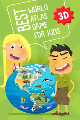 Atlas 3D for Kids – Games to Learn World Geographyのおすすめ画像1