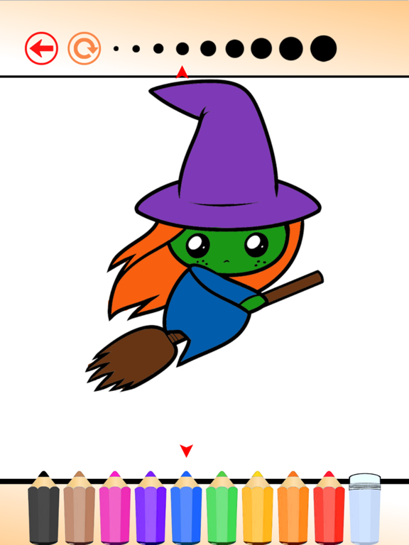 The Ghost Coloring Book Free Games HD: Learn to draw and color a devil, witch, skull and more iPad screenshot