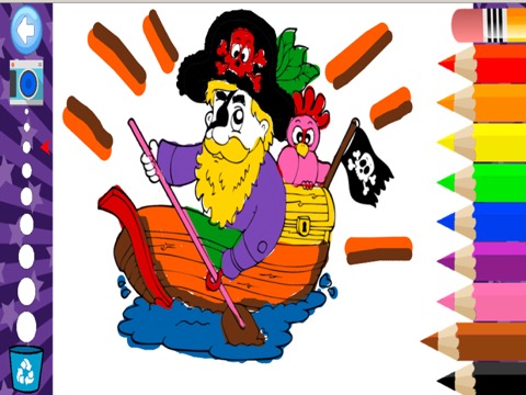 Pirate coloringbook kids free - Captain Jake ship for firstgradeのおすすめ画像4