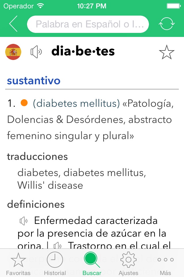 Spanish Medical Dictionary screenshot 3