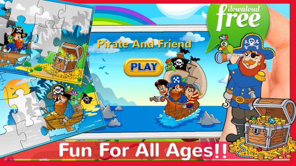 Pirate & Friend Jigsaw Puzzles For Kids & Toddlers - 1.0.1 - (iOS)
