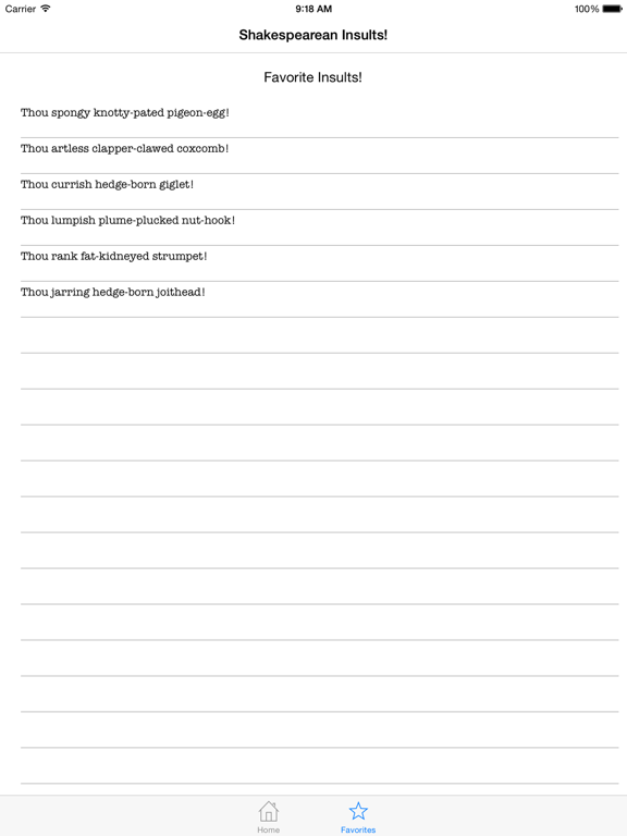 Screenshot #5 pour Shakespearean Insult Creator