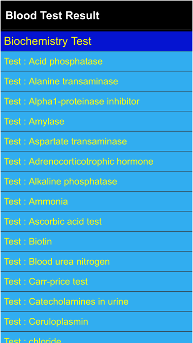 Screenshot #1 pour Blood Test Results