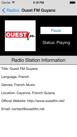Game screenshot French Guiana Radio Live Player (Cayenne/français) hack