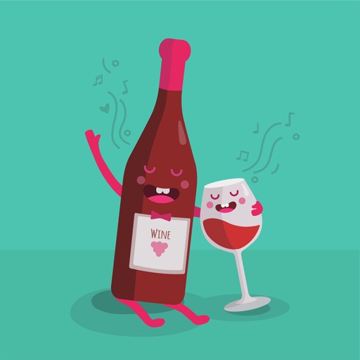 Wine Emoji Stickers iOS App