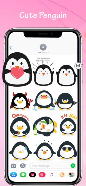 Penguin Sticker for iMessage(圖2)-速報App